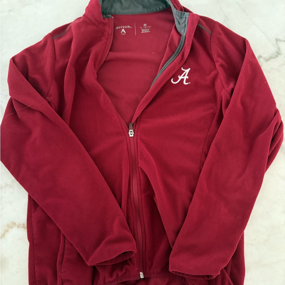 Alabama Crimson  Zip-Up Jacket with Logo